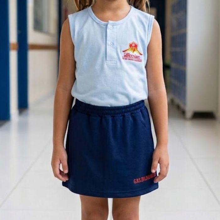 Shorts Saia e Camiseta Regata